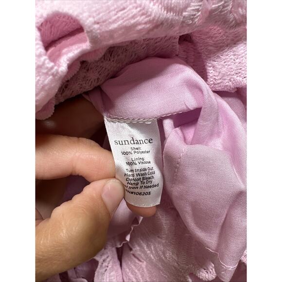 Sundance Sevilla Maxi Dress 8 Lilac Intricate Cut Out Lace Floral Wedding Preppy - Picture 5 of 7